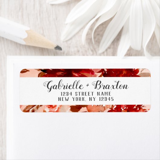 Rustieke schoonheid Floral ingelijst bruiloft reto Etiket (Insitu)