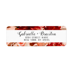 Rustieke schoonheid Floral ingelijst bruiloft reto Etiket