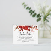 Rustieke schoonheid Floral ingelijst bruiloft sche Informatiekaartje (Staand voorkant)