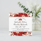 Rustieke schoonheid Floral ingelijst bruiloft uitn Kaart (Staand voorkant)