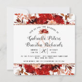 Rustieke schoonheid Floral ingelijst bruiloft uitn Kaart (Voorkant)