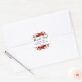 Rustieke schoonheid Floral ingelijst herfst bruilo Ronde Sticker (Envelop)
