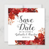 Rustieke schoonheid Floral ingelijste bruiloft Sav Magnetische Uitnodiging (Voorkant)