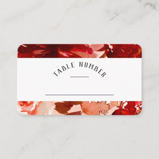 Rustieke schoonheid Floral ingelijste zittafel num Plaatskaartje (Voorkant)