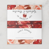 Rustieke schoonheid Floral ingelijste zittafel num Plaatskaartje (Buitenkant ongevouwen)