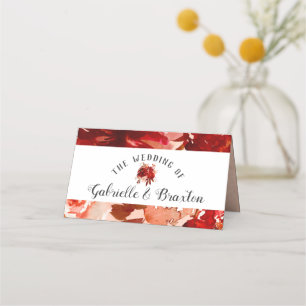 Rustieke schoonheid Floral ingelijste zittafel num Plaatskaartje