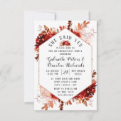 Rustieke schoonheid Floral zei ze ja verlovingsfee Kaart (Voorkant)