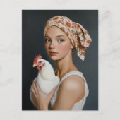 Rustieke schoonheid met kip briefkaart (Voorkant)