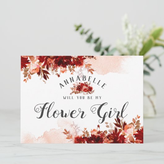 Rustieke Schoonheid Wees Mijn Bloemenmeisje Aanzoe (Staand voorkant)