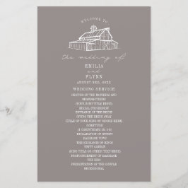 Rustieke schuur Amethist grijs Boerderij bruiloft 