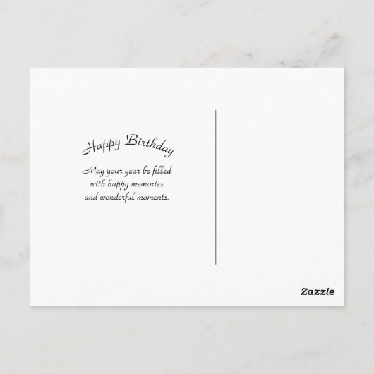 Rustieke schuur berglandschap foto verjaardag briefkaart (Achterkant)