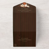 Rustieke schuur Bloemen Botanische Herfst Boho Wed All In One Uitnodiging (Buitenkant)