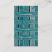 Rustieke Schuur Board  Land Blauwgroen Hout Graan Visitekaartje (Achterkant)