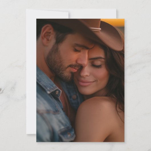 Rustieke schuur boerderij foto Save the Date (Achterkant)