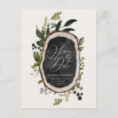 Rustieke schuur boerderij herfst elegante bruiloft aankondigingskaart (Voorkant)