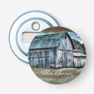 Rustieke schuur Boerderij Truck Tractor Hen Button Flesopener