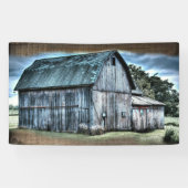 Rustieke schuur Boerderij Truck Tractor Hen Spandoek (Horizontaal)