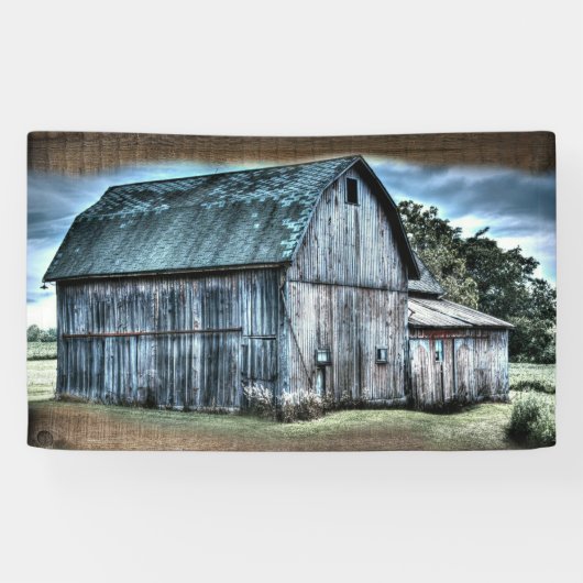 Rustieke schuur Boerderij Truck Tractor Hen Spandoek (Horizontaal)