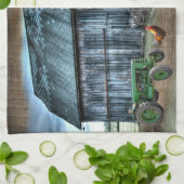 Rustieke schuur Boerderij Truck Tractor Hen Theedoek (Gevouwen)