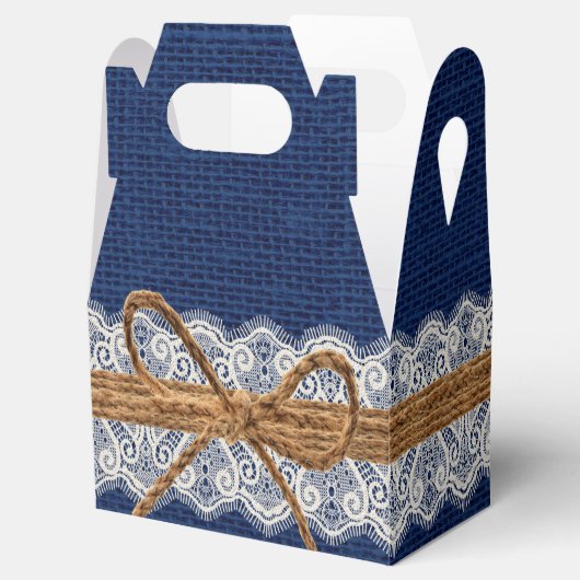 Rustieke schuur bruiloft burlap herfst bruiloft bedankdoosjes (Geopend)