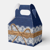 Rustieke schuur bruiloft burlap herfst bruiloft bedankdoosjes (Voorkant Zijde)