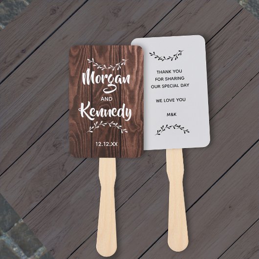 Rustieke schuur bruiloft hand fans handwaaier