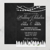 Rustieke schuur bruiloft schoolbord winter Kerstmi Kaart (Voorkant / Achterkant)