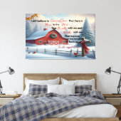 Rustieke schuur canvas Ik geloof nog steeds in ver (Insitu (Slaapkamer))