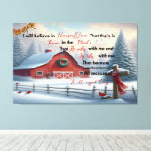 Rustieke schuur canvas Ik geloof nog steeds in ver (Insitu (Houten vloer))