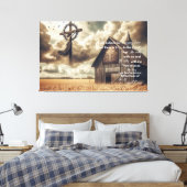 Rustieke schuur canvas Ik geloof nog steeds in ver (Insitu (Slaapkamer))
