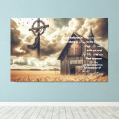 Rustieke schuur canvas Ik geloof nog steeds in ver (Insitu (Houten vloer))