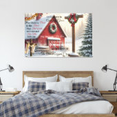 Rustieke schuur canvas Ik geloof nog steeds in ver Afdruk (Insitu (Slaapkamer))