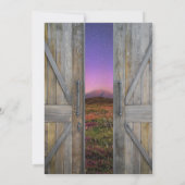 Rustieke schuur deuren bruiloft kaart (Achterkant)