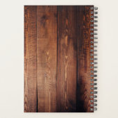 Rustieke schuur donker hout zonnebloem bruiloft pl planner (Achterkant)