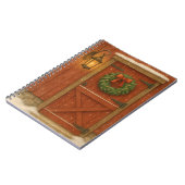 Rustieke Schuur Door Kerst Kaart Notitieboek (Linkerzijde)
