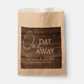 Rustieke schuur een dag weg repetitie diner bruilo bedankzakje (Voorkant)