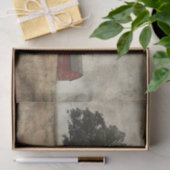 Rustieke Schuur Eiken Boom en Koe Schilderen Decou Tissuepapier (Geschenk)