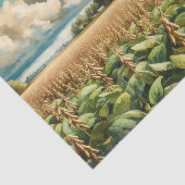 Rustieke Schuur en Soja Boerderij Waterverf Decoup Tissuepapier (Detail)