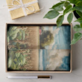 Rustieke Schuur en Soja Boerderij Waterverf Decoup Tissuepapier (Geschenk)