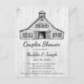 Rustieke schuur foto couples bruiloft uitnodiging (Voorkant)