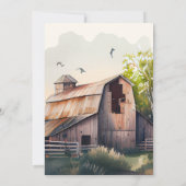 Rustieke schuur Friendsgiving Thanksgiving Diner Kaart (Achterkant)