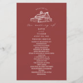 Rustieke schuur gedempt rood Boerderij bruiloft pr (Voorkant)