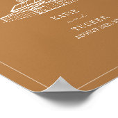 Rustieke schuur Goldenrod herfst bruiloft Welkom Poster (Hoek)