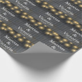 Rustieke schuur golfijzer bruiloft cadeaupapier (Hoek)