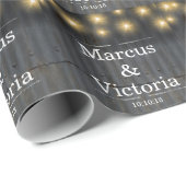 Rustieke schuur golfijzer bruiloft cadeaupapier (Rol Hoek)