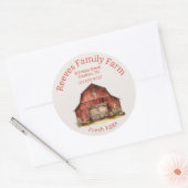 Rustieke schuur Homestead Egg Label Sticker (Envelop)