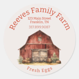 Rustieke schuur Homestead Egg Label Sticker