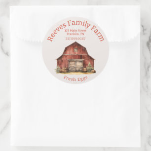 Rustieke schuur Homestead Egg Label Sticker