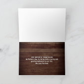 Rustieke schuur hout 3 foto collage Vaderdag Kaart (Binnen)