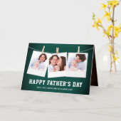 Rustieke schuur hout 3 foto collage Vaderdag Kaart (Gele Bloem)